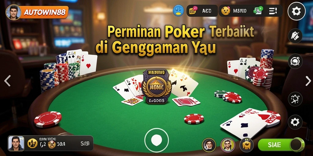 Screenshot AUTOWIN88 menampilkan gameplay seru dalam permainan poker.