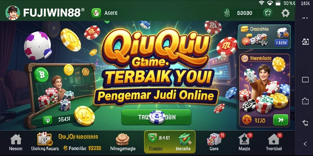 Tampilan gameplay QiuQiu yang seru di FUJIWIN88.