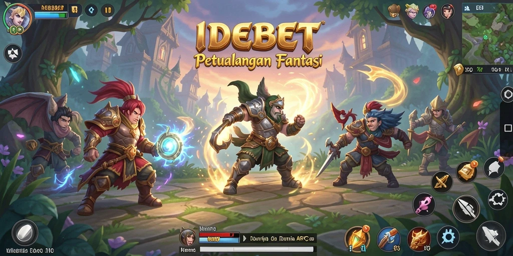 Tampilan seru gameplay ARPG IDEBET saat beraksi melawan monster.