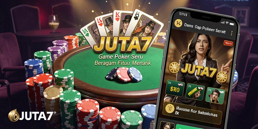 Tampilan gameplay Poker JUTA7 yang seru dan menarik.