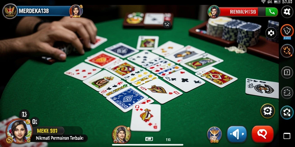 Tampilan gameplay seru dalam permainan Gaple MERDEKA138.