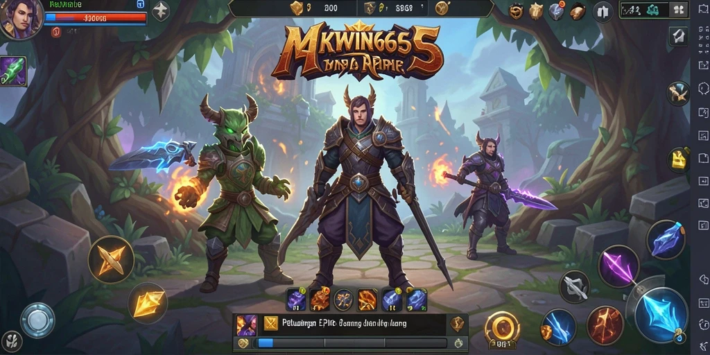 Screenshot yang menampilkan aksi tempur seru dalam MKWIN666.