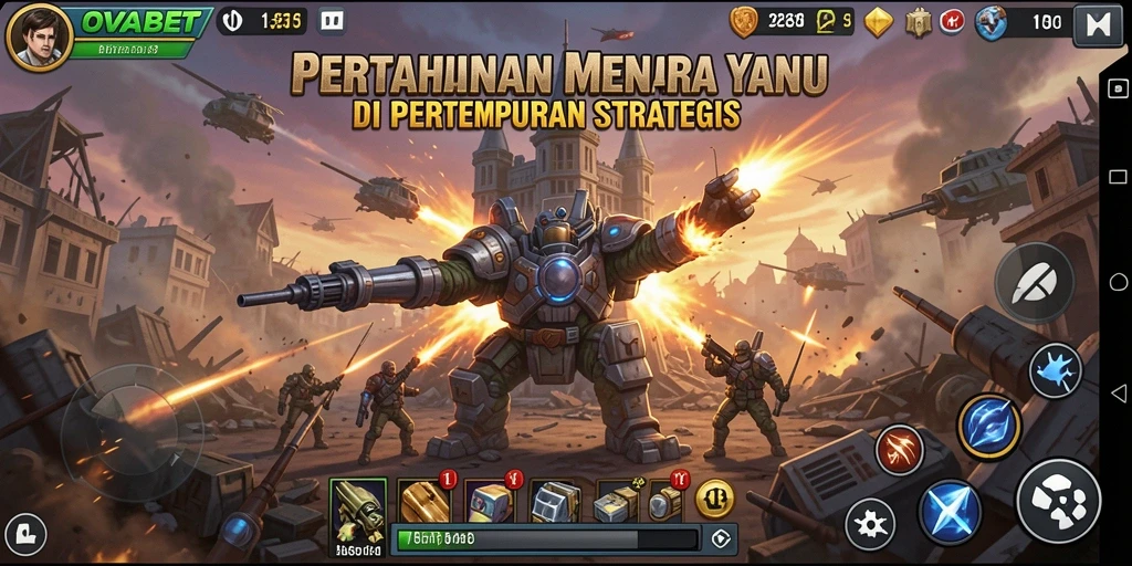 Gameplay seru OVABET dalam mempertahankan menara.