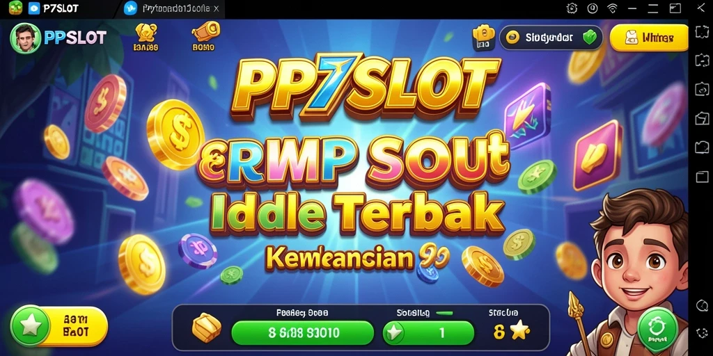 Screenshot gameplay PP7SLOT yang menunjukkan gulungan dan tema slot yang menarik.