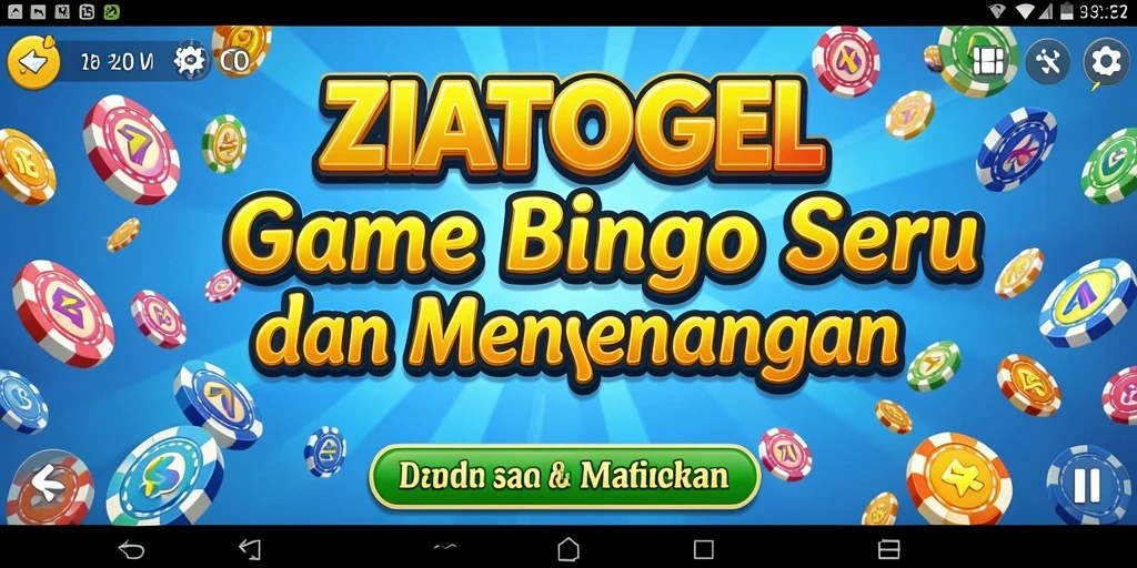 Tampilan gameplay seru di aplikasi Bingo ZIATOGEL.
